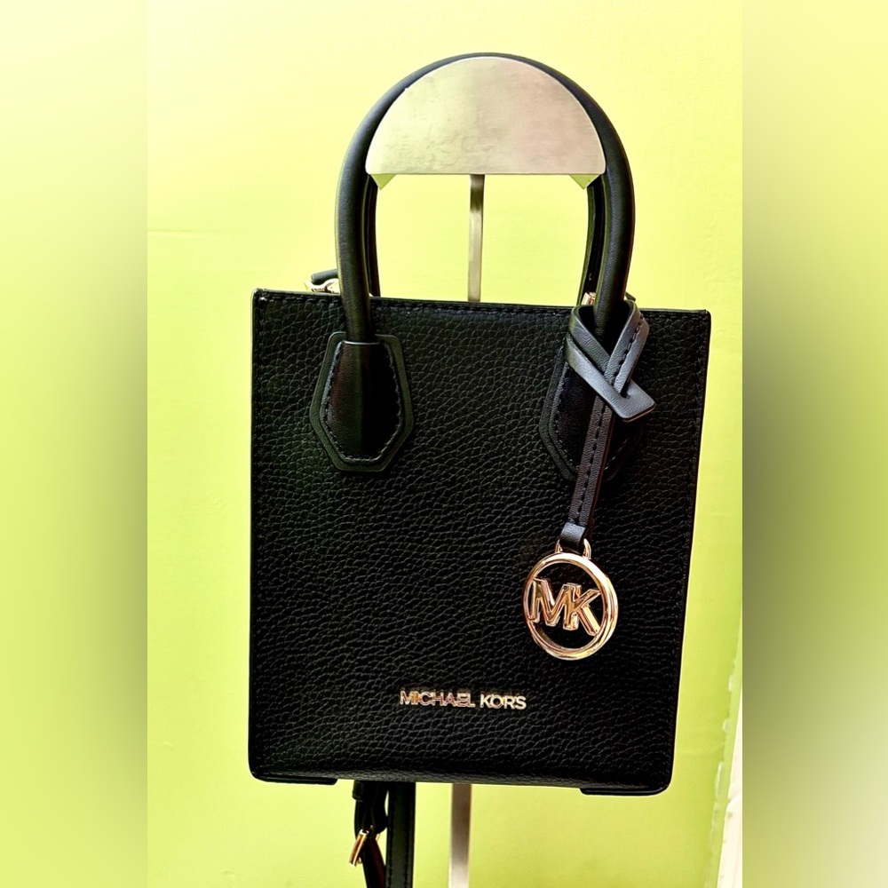 Michael Kors Mercer Extra-Small Pebbled Leather Crossbody Bag - Picture 10 of 10